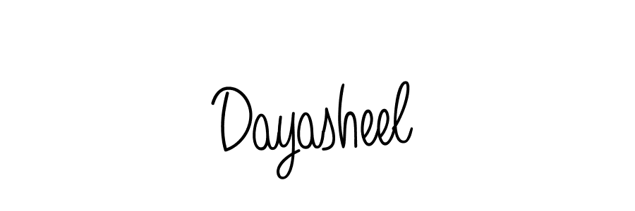 Create a beautiful signature design for name Dayasheel. With this signature (Angelique-Rose-font-FFP) fonts, you can make a handwritten signature for free. Dayasheel signature style 5 images and pictures png