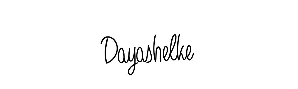 Use a signature maker to create a handwritten signature online. With this signature software, you can design (Angelique-Rose-font-FFP) your own signature for name Dayashelke. Dayashelke signature style 5 images and pictures png