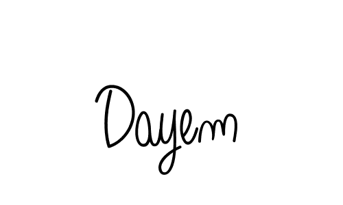 Create a beautiful signature design for name Dayem. With this signature (Angelique-Rose-font-FFP) fonts, you can make a handwritten signature for free. Dayem signature style 5 images and pictures png