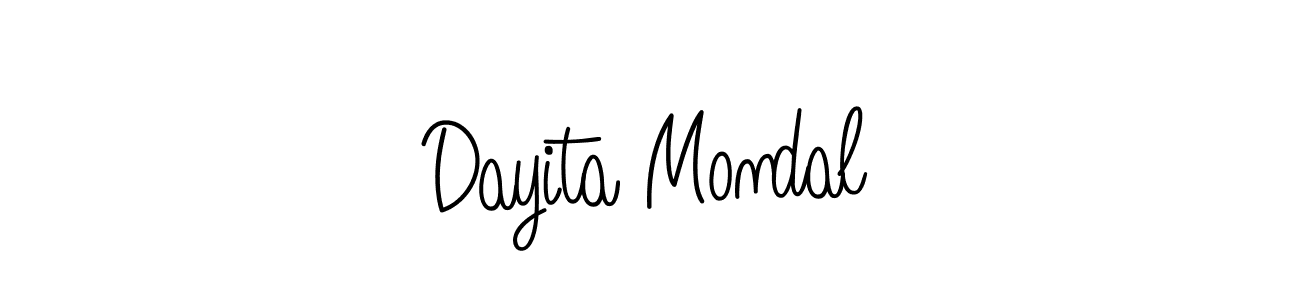 How to make Dayita Mondal name signature. Use Angelique-Rose-font-FFP style for creating short signs online. This is the latest handwritten sign. Dayita Mondal signature style 5 images and pictures png