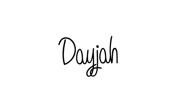 Use a signature maker to create a handwritten signature online. With this signature software, you can design (Angelique-Rose-font-FFP) your own signature for name Dayjah. Dayjah signature style 5 images and pictures png