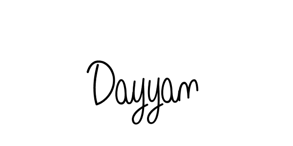 You should practise on your own different ways (Angelique-Rose-font-FFP) to write your name (Dayyan) in signature. don't let someone else do it for you. Dayyan signature style 5 images and pictures png