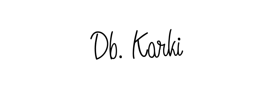 Check out images of Autograph of Db. Karki name. Actor Db. Karki Signature Style. Angelique-Rose-font-FFP is a professional sign style online. Db. Karki signature style 5 images and pictures png