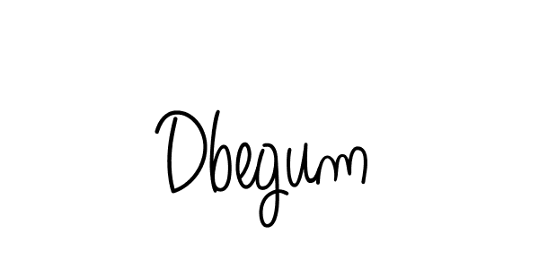 Make a beautiful signature design for name Dbegum. With this signature (Angelique-Rose-font-FFP) style, you can create a handwritten signature for free. Dbegum signature style 5 images and pictures png