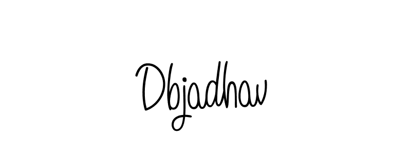 Use a signature maker to create a handwritten signature online. With this signature software, you can design (Angelique-Rose-font-FFP) your own signature for name Dbjadhav. Dbjadhav signature style 5 images and pictures png