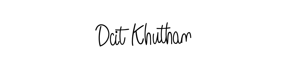 How to make Dcit Khuthan name signature. Use Angelique-Rose-font-FFP style for creating short signs online. This is the latest handwritten sign. Dcit Khuthan signature style 5 images and pictures png