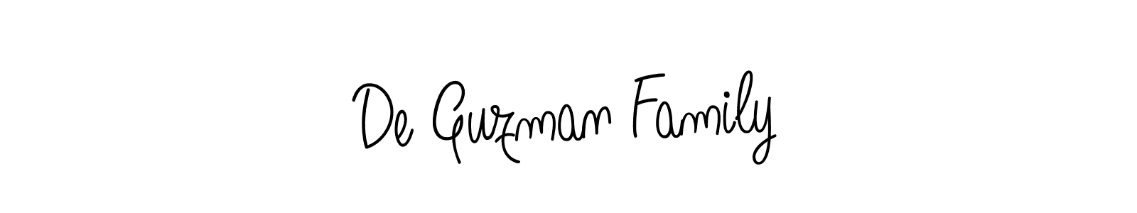 Make a beautiful signature design for name De Guzman Family. With this signature (Angelique-Rose-font-FFP) style, you can create a handwritten signature for free. De Guzman Family signature style 5 images and pictures png