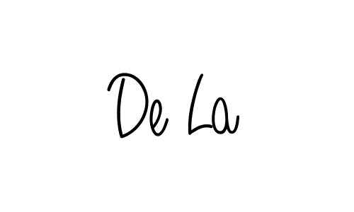 Similarly Angelique-Rose-font-FFP is the best handwritten signature design. Signature creator online .You can use it as an online autograph creator for name De La. De La signature style 5 images and pictures png