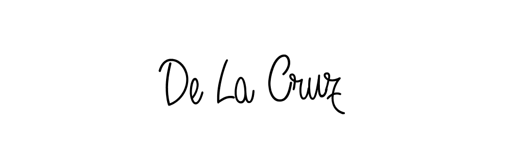 Make a beautiful signature design for name De La Cruz. With this signature (Angelique-Rose-font-FFP) style, you can create a handwritten signature for free. De La Cruz signature style 5 images and pictures png