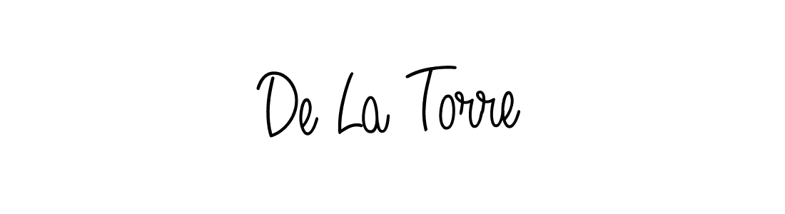 The best way (Angelique-Rose-font-FFP) to make a short signature is to pick only two or three words in your name. The name De La Torre include a total of six letters. For converting this name. De La Torre signature style 5 images and pictures png