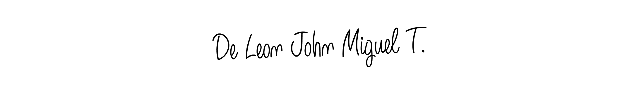 Also we have De Leon John Miguel T. name is the best signature style. Create professional handwritten signature collection using Angelique-Rose-font-FFP autograph style. De Leon John Miguel T. signature style 5 images and pictures png