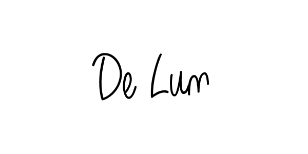 Also we have De Lun name is the best signature style. Create professional handwritten signature collection using Angelique-Rose-font-FFP autograph style. De Lun signature style 5 images and pictures png