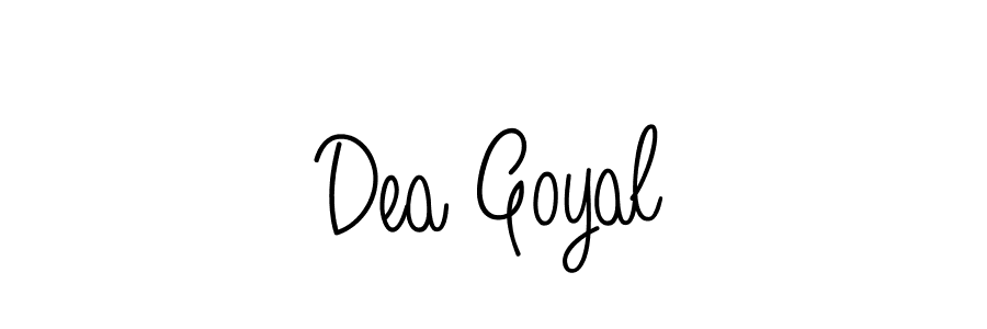 Use a signature maker to create a handwritten signature online. With this signature software, you can design (Angelique-Rose-font-FFP) your own signature for name Dea Goyal. Dea Goyal signature style 5 images and pictures png