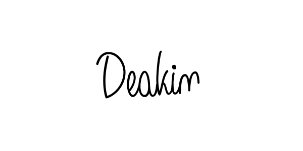 Deakin stylish signature style. Best Handwritten Sign (Angelique-Rose-font-FFP) for my name. Handwritten Signature Collection Ideas for my name Deakin. Deakin signature style 5 images and pictures png