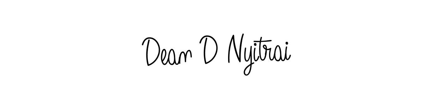 Dean D Nyitrai stylish signature style. Best Handwritten Sign (Angelique-Rose-font-FFP) for my name. Handwritten Signature Collection Ideas for my name Dean D Nyitrai. Dean D Nyitrai signature style 5 images and pictures png