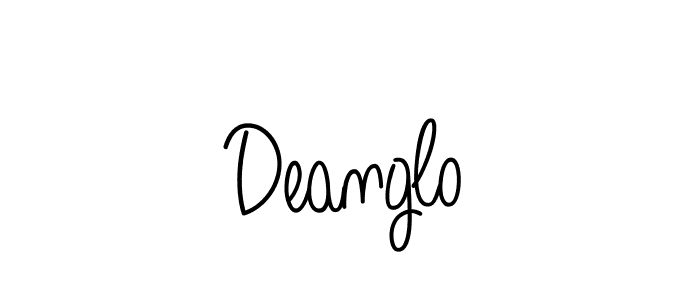 You should practise on your own different ways (Angelique-Rose-font-FFP) to write your name (Deanglo) in signature. don't let someone else do it for you. Deanglo signature style 5 images and pictures png