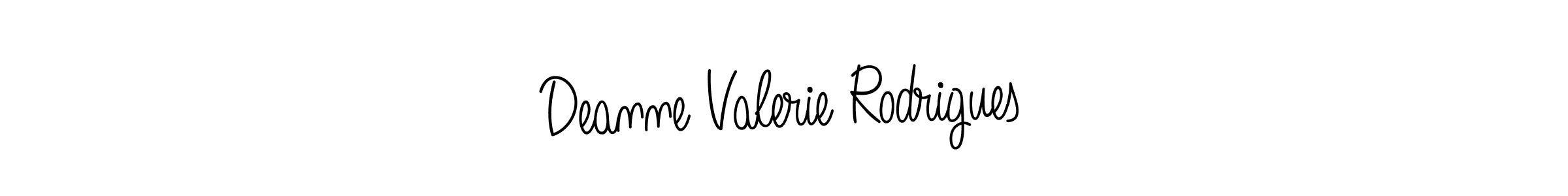 Design your own signature with our free online signature maker. With this signature software, you can create a handwritten (Angelique-Rose-font-FFP) signature for name Deanne Valerie Rodrigues. Deanne Valerie Rodrigues signature style 5 images and pictures png