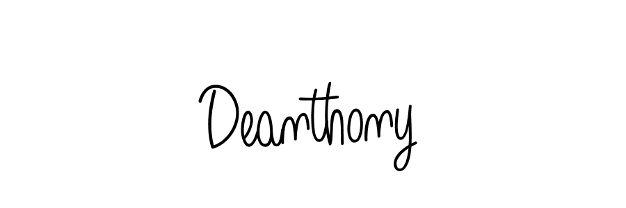 Deanthony stylish signature style. Best Handwritten Sign (Angelique-Rose-font-FFP) for my name. Handwritten Signature Collection Ideas for my name Deanthony. Deanthony signature style 5 images and pictures png