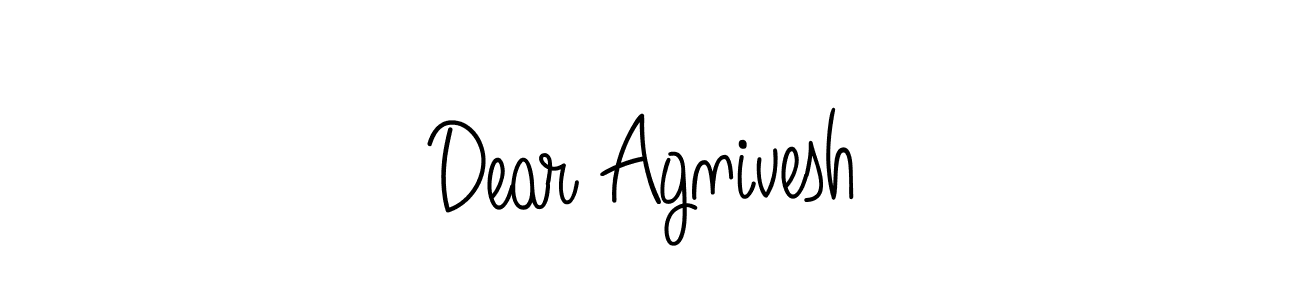 The best way (Angelique-Rose-font-FFP) to make a short signature is to pick only two or three words in your name. The name Dear Agnivesh include a total of six letters. For converting this name. Dear Agnivesh signature style 5 images and pictures png