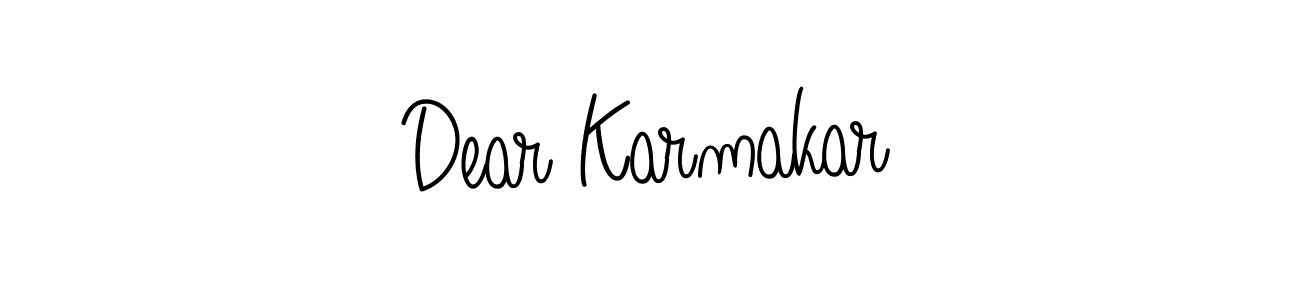 Design your own signature with our free online signature maker. With this signature software, you can create a handwritten (Angelique-Rose-font-FFP) signature for name Dear Karmakar. Dear Karmakar signature style 5 images and pictures png