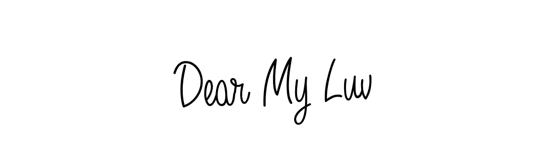 How to Draw Dear My Luv signature style? Angelique-Rose-font-FFP is a latest design signature styles for name Dear My Luv. Dear My Luv signature style 5 images and pictures png