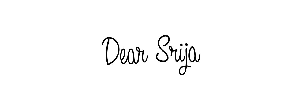 Design your own signature with our free online signature maker. With this signature software, you can create a handwritten (Angelique-Rose-font-FFP) signature for name Dear Srija. Dear Srija signature style 5 images and pictures png