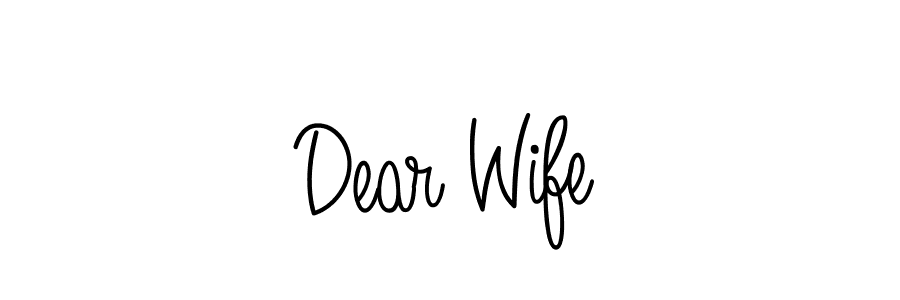 The best way (Angelique-Rose-font-FFP) to make a short signature is to pick only two or three words in your name. The name Dear Wife include a total of six letters. For converting this name. Dear Wife signature style 5 images and pictures png