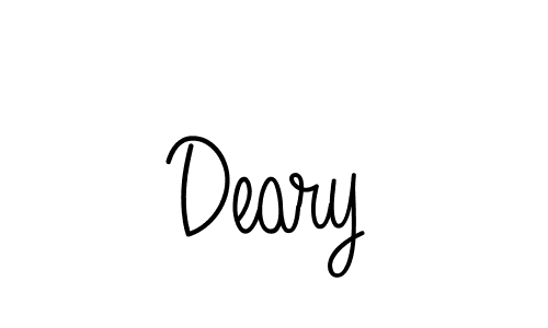 How to make Deary signature? Angelique-Rose-font-FFP is a professional autograph style. Create handwritten signature for Deary name. Deary signature style 5 images and pictures png