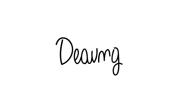 How to Draw Deavng signature style? Angelique-Rose-font-FFP is a latest design signature styles for name Deavng. Deavng signature style 5 images and pictures png