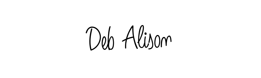 Deb Alison stylish signature style. Best Handwritten Sign (Angelique-Rose-font-FFP) for my name. Handwritten Signature Collection Ideas for my name Deb Alison. Deb Alison signature style 5 images and pictures png