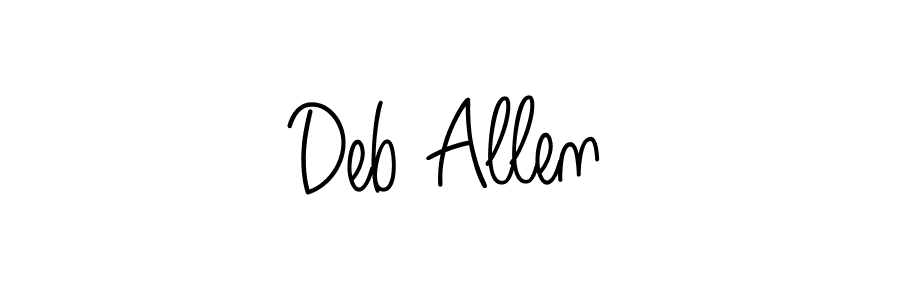 Design your own signature with our free online signature maker. With this signature software, you can create a handwritten (Angelique-Rose-font-FFP) signature for name Deb Allen. Deb Allen signature style 5 images and pictures png