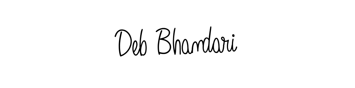 The best way (Angelique-Rose-font-FFP) to make a short signature is to pick only two or three words in your name. The name Deb Bhandari include a total of six letters. For converting this name. Deb Bhandari signature style 5 images and pictures png
