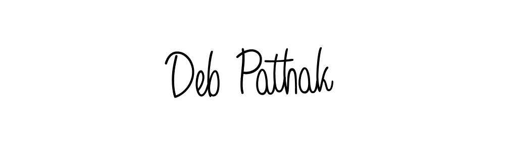 Deb Pathak stylish signature style. Best Handwritten Sign (Angelique-Rose-font-FFP) for my name. Handwritten Signature Collection Ideas for my name Deb Pathak. Deb Pathak signature style 5 images and pictures png