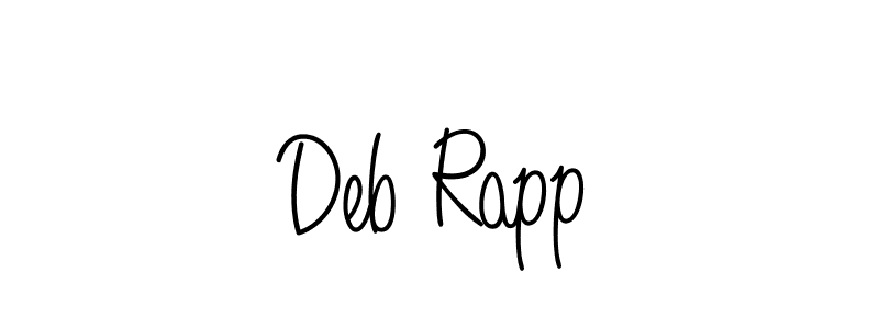 How to make Deb Rapp name signature. Use Angelique-Rose-font-FFP style for creating short signs online. This is the latest handwritten sign. Deb Rapp signature style 5 images and pictures png