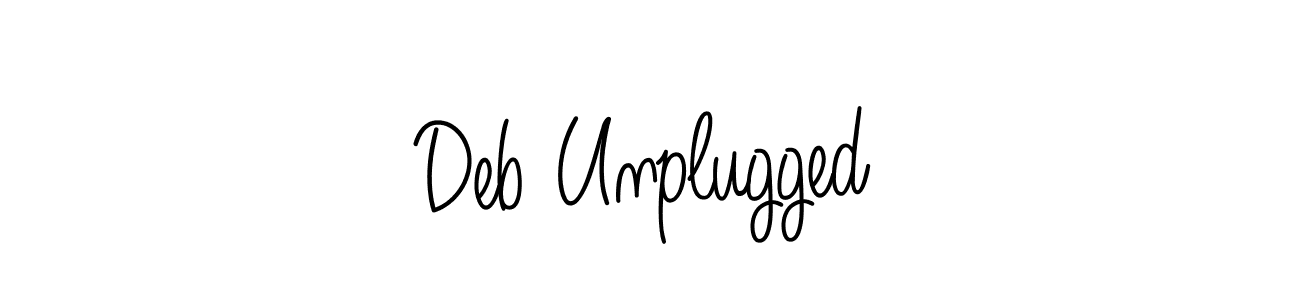 Also You can easily find your signature by using the search form. We will create Deb Unplugged name handwritten signature images for you free of cost using Angelique-Rose-font-FFP sign style. Deb Unplugged signature style 5 images and pictures png