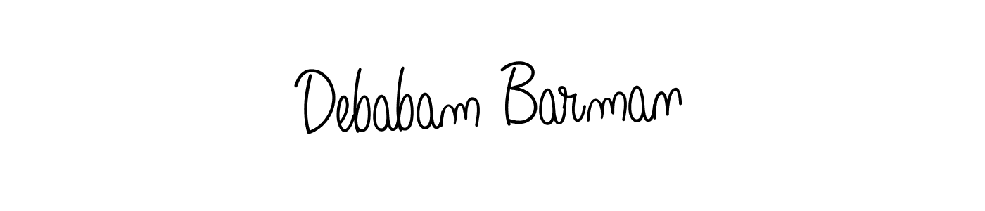 if you are searching for the best signature style for your name Debabam Barman. so please give up your signature search. here we have designed multiple signature styles  using Angelique-Rose-font-FFP. Debabam Barman signature style 5 images and pictures png