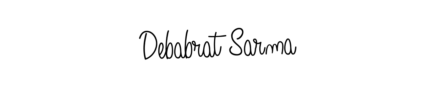 Create a beautiful signature design for name Debabrat Sarma. With this signature (Angelique-Rose-font-FFP) fonts, you can make a handwritten signature for free. Debabrat Sarma signature style 5 images and pictures png