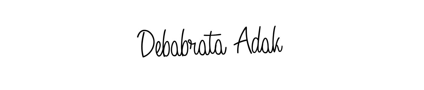 You should practise on your own different ways (Angelique-Rose-font-FFP) to write your name (Debabrata Adak) in signature. don't let someone else do it for you. Debabrata Adak signature style 5 images and pictures png