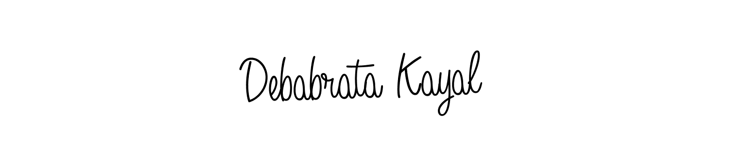 The best way (Angelique-Rose-font-FFP) to make a short signature is to pick only two or three words in your name. The name Debabrata Kayal include a total of six letters. For converting this name. Debabrata Kayal signature style 5 images and pictures png