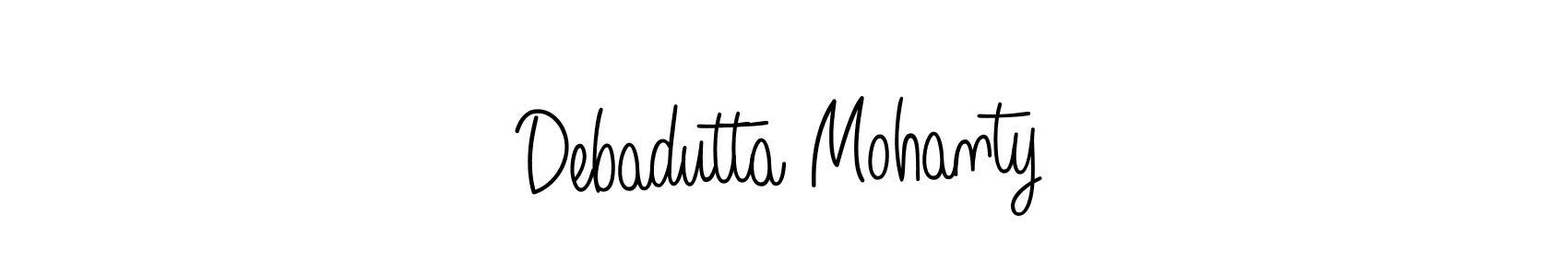 You should practise on your own different ways (Angelique-Rose-font-FFP) to write your name (Debadutta Mohanty) in signature. don't let someone else do it for you. Debadutta Mohanty signature style 5 images and pictures png