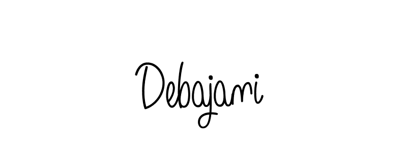 Use a signature maker to create a handwritten signature online. With this signature software, you can design (Angelique-Rose-font-FFP) your own signature for name Debajani. Debajani signature style 5 images and pictures png