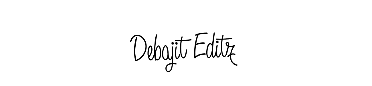 You should practise on your own different ways (Angelique-Rose-font-FFP) to write your name (Debajit Editz) in signature. don't let someone else do it for you. Debajit Editz signature style 5 images and pictures png
