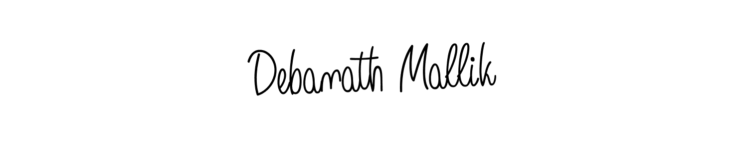 Debanath Mallik stylish signature style. Best Handwritten Sign (Angelique-Rose-font-FFP) for my name. Handwritten Signature Collection Ideas for my name Debanath Mallik. Debanath Mallik signature style 5 images and pictures png