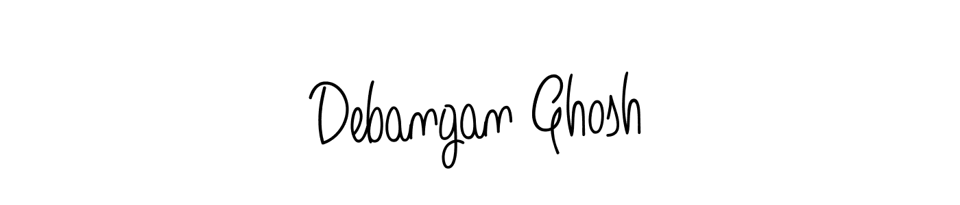 The best way (Angelique-Rose-font-FFP) to make a short signature is to pick only two or three words in your name. The name Debangan Ghosh include a total of six letters. For converting this name. Debangan Ghosh signature style 5 images and pictures png