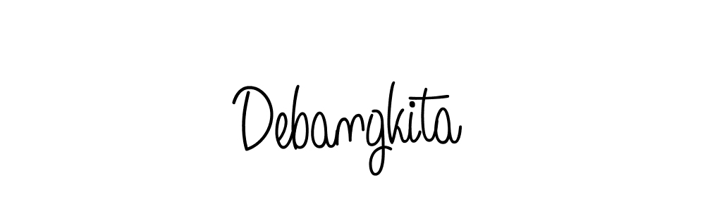 How to make Debangkita name signature. Use Angelique-Rose-font-FFP style for creating short signs online. This is the latest handwritten sign. Debangkita signature style 5 images and pictures png