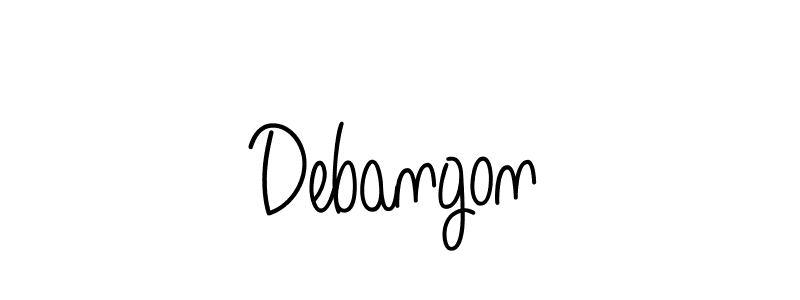 Debangon stylish signature style. Best Handwritten Sign (Angelique-Rose-font-FFP) for my name. Handwritten Signature Collection Ideas for my name Debangon. Debangon signature style 5 images and pictures png