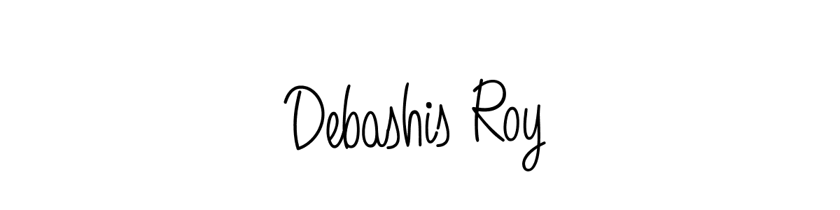 Use a signature maker to create a handwritten signature online. With this signature software, you can design (Angelique-Rose-font-FFP) your own signature for name Debashis Roy. Debashis Roy signature style 5 images and pictures png