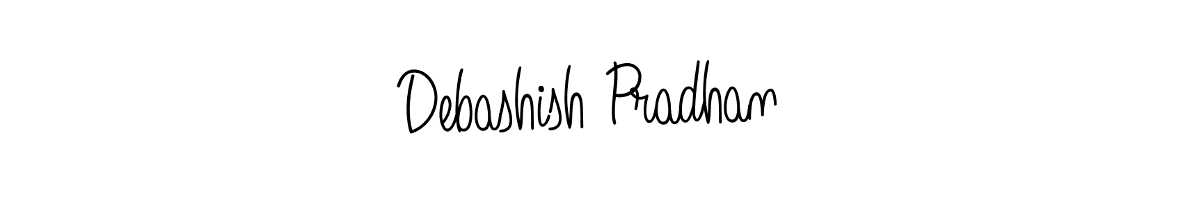 The best way (Angelique-Rose-font-FFP) to make a short signature is to pick only two or three words in your name. The name Debashish Pradhan include a total of six letters. For converting this name. Debashish Pradhan signature style 5 images and pictures png