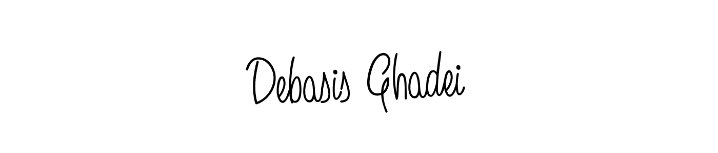 The best way (Angelique-Rose-font-FFP) to make a short signature is to pick only two or three words in your name. The name Debasis Ghadei include a total of six letters. For converting this name. Debasis Ghadei signature style 5 images and pictures png
