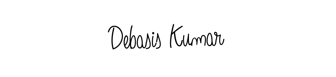 You should practise on your own different ways (Angelique-Rose-font-FFP) to write your name (Debasis Kumar) in signature. don't let someone else do it for you. Debasis Kumar signature style 5 images and pictures png